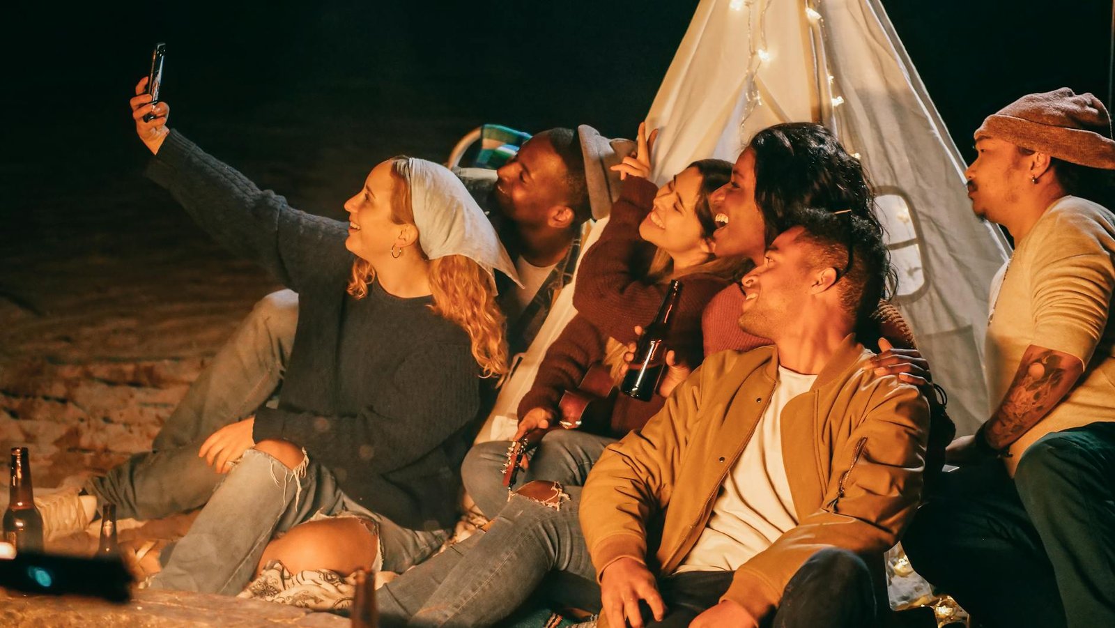 group of friends get together